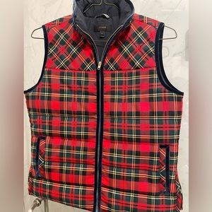 J.crew holiday plaid vest.  Medium